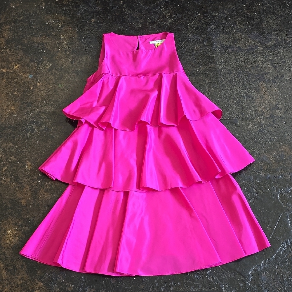 Vibrant Pink Layered Dress